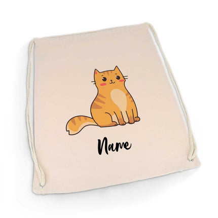 SEO. Bedruckter Turnbeutel für Kinder im Cartoon Katze Design - Linkreich