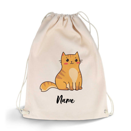 SEO. Bedruckter Turnbeutel für Kinder im Cartoon Katze Design - Linkreich