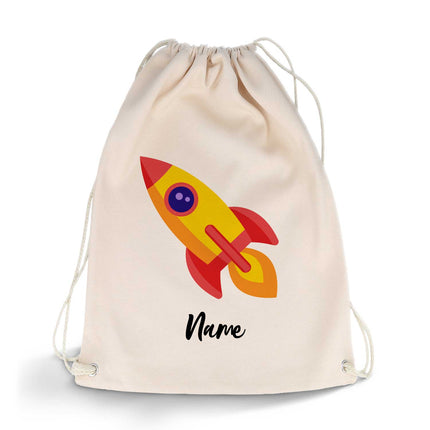 SEO. Bedruckter Turnbeutel für Kinder im Cartoon Rakete Design - Linkreich