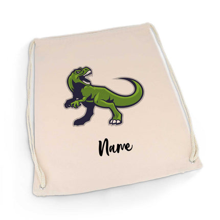 SEO. Bedruckter Turnbeutel für Kinder im Cartoon T - Rex Design - Linkreich