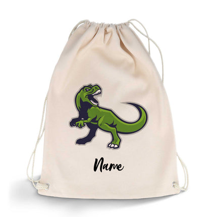 SEO. Bedruckter Turnbeutel für Kinder im Cartoon T - Rex Design - Linkreich