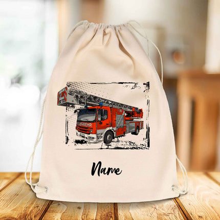 SEO. Bedruckter Turnbeutel für Kinder im Feuerwehr Design - Linkreich