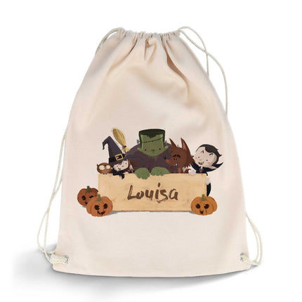SEO. Bedruckter Turnbeutel für Kinder im Halloween Kids Design - Linkreich