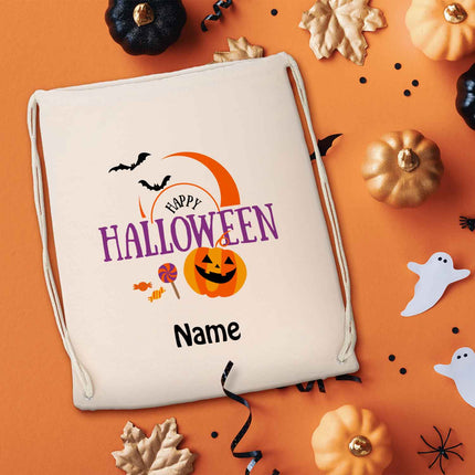 SEO. Bedruckter Turnbeutel für Kinder im Happy Halloween Design - Linkreich