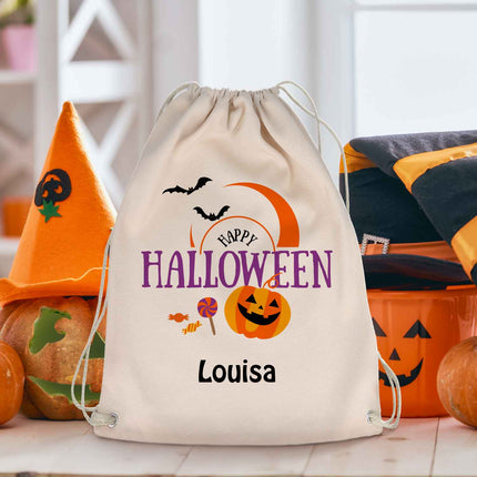SEO. Bedruckter Turnbeutel für Kinder im Happy Halloween Design - Linkreich