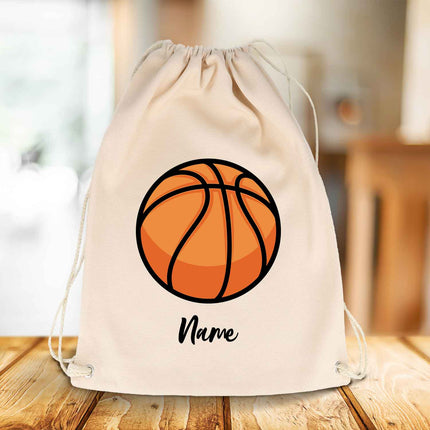 SEO. Bedruckter Turnbeutel für Kinder im Sportball Design - Basketball Linkreich