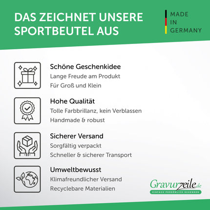 SEO. Bedruckter Turnbeutel für Kinder mit Drachen und Wunschnamen - Linkreich