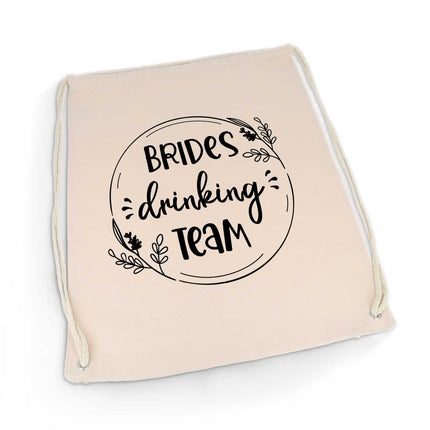 SEO. Bedruckter Turnbeutel im Brides drinking Team Design - Linkreich