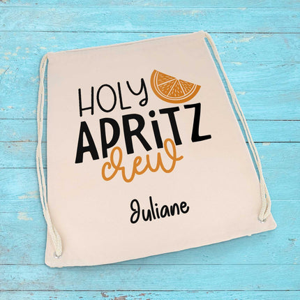 SEO. Bedruckter Turnbeutel im Holy Apritz Crew Design - Linkreich