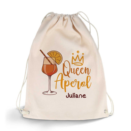 SEO. Bedruckter Turnbeutel im Queen Aperol Design - Linkreich