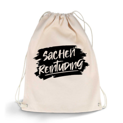 SEO. Bedruckter Turnbeutel mit Spruch Sachen Reintuding - Linkreich