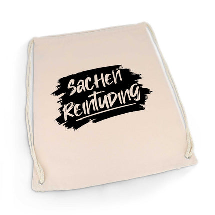 SEO. Bedruckter Turnbeutel mit Spruch Sachen Reintuding - Linkreich