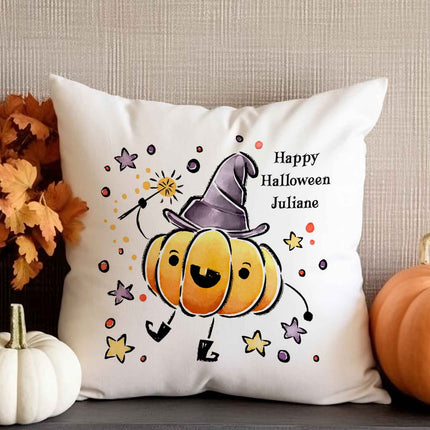 SEO. Bedrucktes Kissen "Happy Halloween" in versch. Designs - Kürbis Linkreich