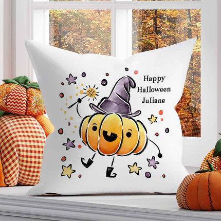 SEO. Bedrucktes Kissen "Happy Halloween" in versch. Designs - Kürbis Linkreich