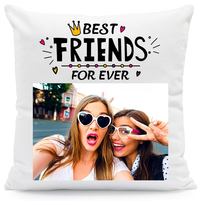 SEO. Bedrucktes Kissen im Best Friends For Ever Design mit eigenem Foto - ohne Füllung Linkreich