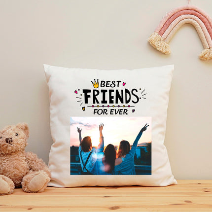 SEO. Bedrucktes Kissen im Best Friends For Ever Design mit eigenem Foto - ohne Füllung Linkreich