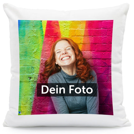 SEO. Bedrucktes Kissen mit eigenem Foto - Quadrat Linkreich