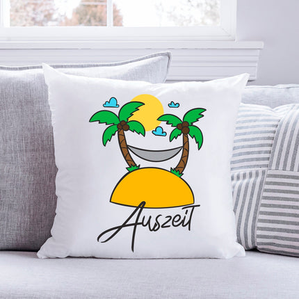 SEO. Bedrucktes Kissen mit Motiv Auszeit - mit Füllung Linkreich