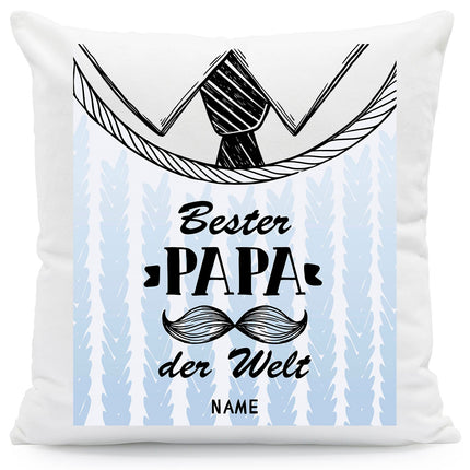 SEO. Bedrucktes Kissen mit Motiv Bester Papa der Welt - ohne Füllung Linkreich