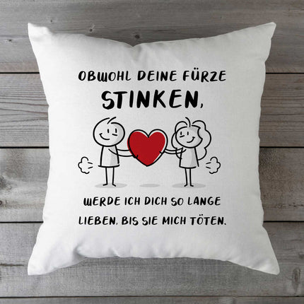 SEO. Bedrucktes Kissen mit Motiv Deine Fürze stinken - ohne Füllung Linkreich