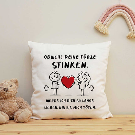 SEO. Bedrucktes Kissen mit Motiv Deine Fürze stinken - ohne Füllung Linkreich