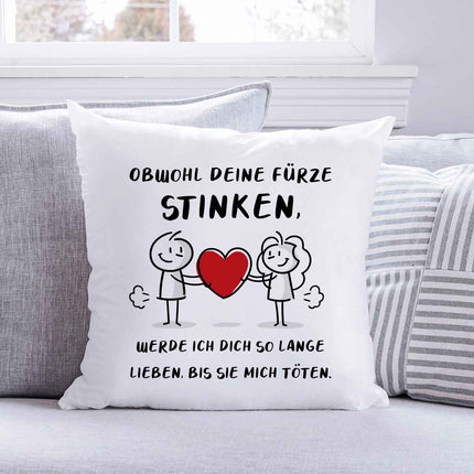 SEO. Bedrucktes Kissen mit Motiv Deine Fürze stinken - ohne Füllung Linkreich