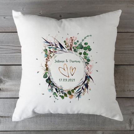 SEO. Bedrucktes Kissen mit Motiv "Flower Wedding" - ohne Füllung Linkreich