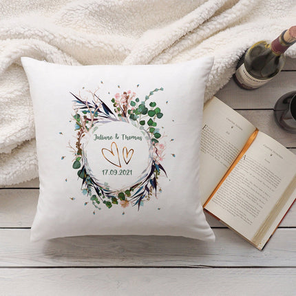 SEO. Bedrucktes Kissen mit Motiv "Flower Wedding" - ohne Füllung Linkreich