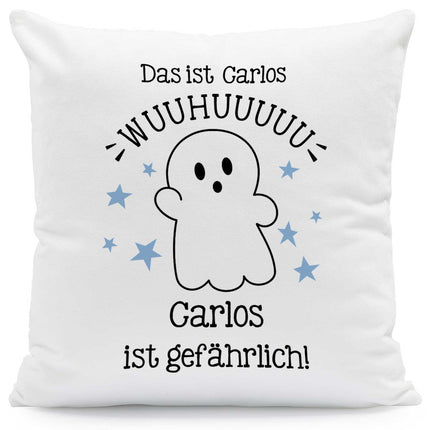 SEO. Bedrucktes Kissen mit Motiv Gefährlicher Geist - Junge Linkreich