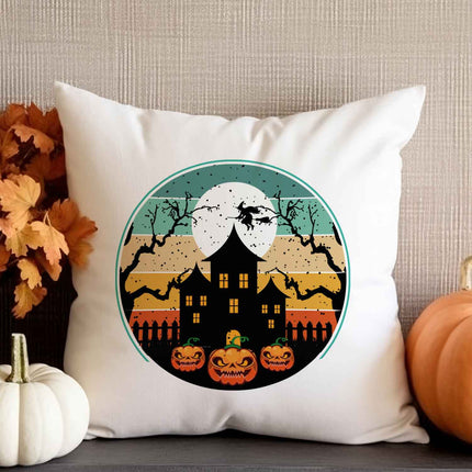 SEO. Bedrucktes Kissen mit Motiv Halloween Haus - ohne Füllung Linkreich