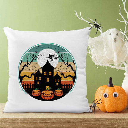 SEO. Bedrucktes Kissen mit Motiv Halloween Haus - ohne Füllung Linkreich