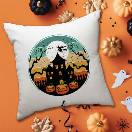 SEO. Bedrucktes Kissen mit Motiv Halloween Haus - ohne Füllung Linkreich