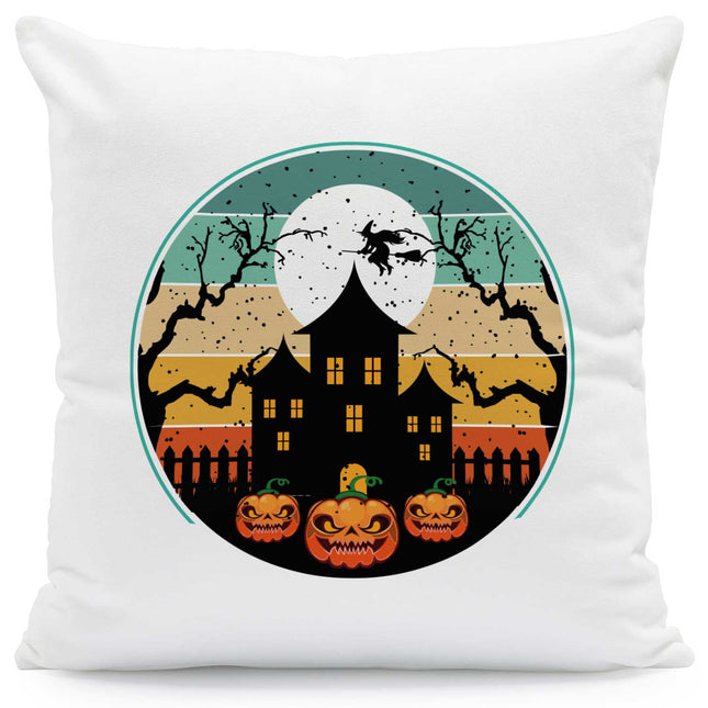 SEO. Bedrucktes Kissen mit Motiv Halloween Haus - ohne Füllung Linkreich