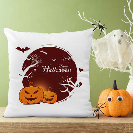 SEO. Bedrucktes Kissen mit Motiv Halloween Kürbis - ohne Füllung Linkreich