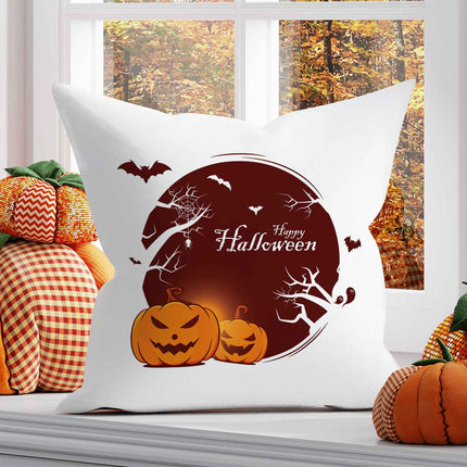 SEO. Bedrucktes Kissen mit Motiv Halloween Kürbis - ohne Füllung Linkreich