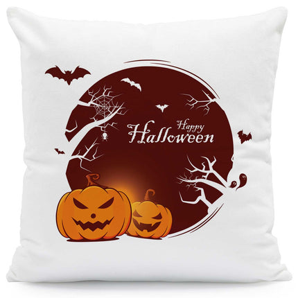 SEO. Bedrucktes Kissen mit Motiv Halloween Kürbis - ohne Füllung Linkreich