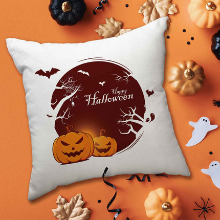 SEO. Bedrucktes Kissen mit Motiv Halloween Kürbis - ohne Füllung Linkreich
