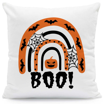SEO. Bedrucktes Kissen mit Motiv Halloween Regenbogen - ohne Füllung Linkreich