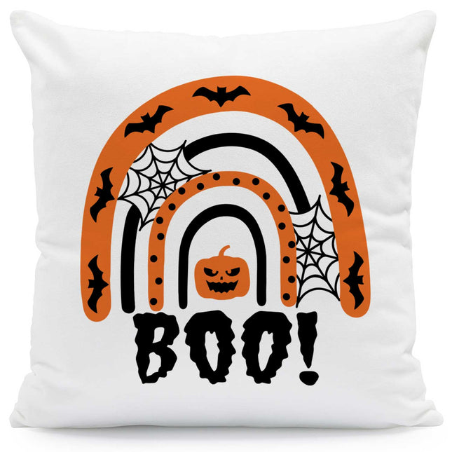 SEO. Bedrucktes Kissen mit Motiv Halloween Regenbogen - ohne Füllung Linkreich