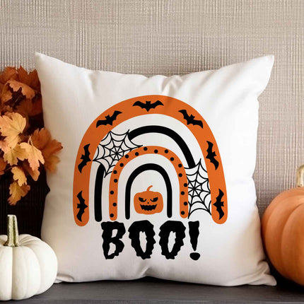 SEO. Bedrucktes Kissen mit Motiv Halloween Regenbogen - ohne Füllung Linkreich