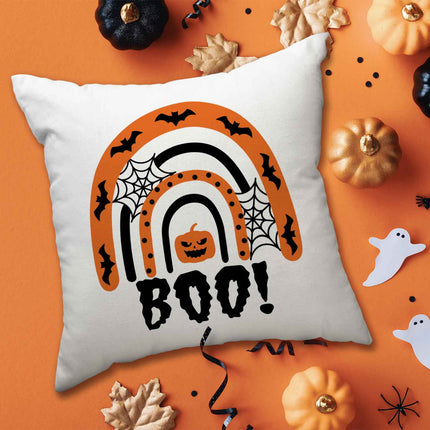 SEO. Bedrucktes Kissen mit Motiv Halloween Regenbogen - ohne Füllung Linkreich