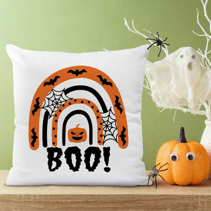 SEO. Bedrucktes Kissen mit Motiv Halloween Regenbogen - ohne Füllung Linkreich
