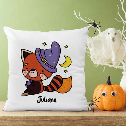 SEO. Bedrucktes Kissen mit Motiv Halloween Tiere - Roter Panda Linkreich