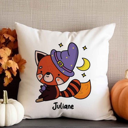 SEO. Bedrucktes Kissen mit Motiv Halloween Tiere - Roter Panda Linkreich