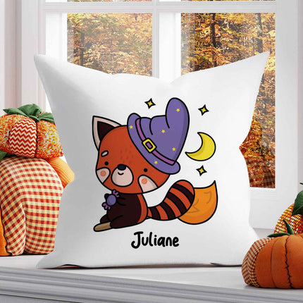 SEO. Bedrucktes Kissen mit Motiv Halloween Tiere - Roter Panda Linkreich