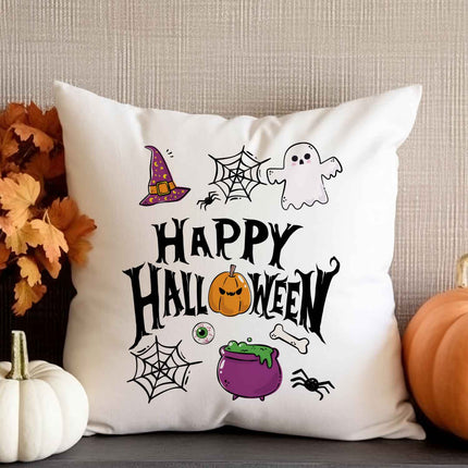 SEO. Bedrucktes Kissen mit Motiv Happy Halloween - ohne Füllung Linkreich