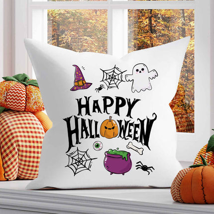 SEO. Bedrucktes Kissen mit Motiv Happy Halloween - ohne Füllung Linkreich
