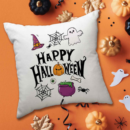SEO. Bedrucktes Kissen mit Motiv Happy Halloween - ohne Füllung Linkreich