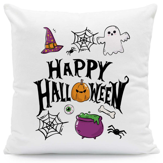 SEO. Bedrucktes Kissen mit Motiv Happy Halloween - ohne Füllung Linkreich