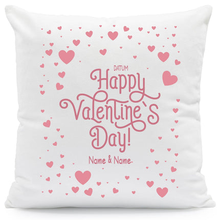 SEO. Bedrucktes Kissen mit Motiv Happy Valentines day Hearts - ohne Füllung Linkreich